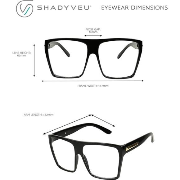 Oversized Flat Top Trendy Square Trapezoid Shape Fashion Mens Womens Sunglasses - Picture 4 of 5